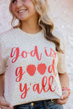 GOD IS GOOD Y'ALL LEOPARD TEE