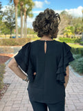 RUFFLED FEATHERS TIERED TOP