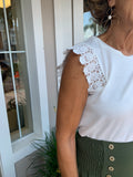 A TOUCH OF LACE SLEEVELESS TOP