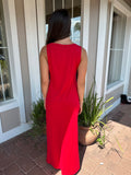 BERRY STROLL SLEEVELESS MAXI DRESS