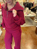 MY POINT RIBBED HALF ZIP SET