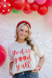 GOD IS GOOD Y'ALL LEOPARD TEE