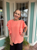 RUFFLED FEATHERS TIERED TOP