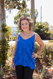 IT'S IN THE MATH DIAGONAL RUFFLE CAMI