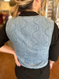 BE BETTER, DO BETTER DENIM BOW VEST