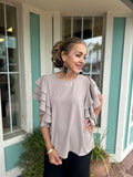 RUFFLED FEATHERS TIERED TOP