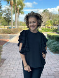 RUFFLED FEATHERS TIERED TOP