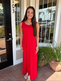 BERRY STROLL SLEEVELESS MAXI DRESS