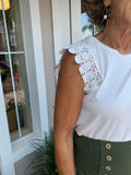 A TOUCH OF LACE SLEEVELESS TOP