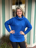 KNITTED IN PERFECTION COWL NECK SWEATER