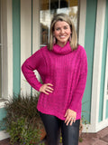 KNITTED IN PERFECTION COWL NECK SWEATER