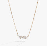 ALEX & ANI CRYSTAL BAGUETTE BAR NECKLACE