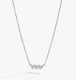 ALEX & ANI CRYSTAL BAGUETTE BAR NECKLACE