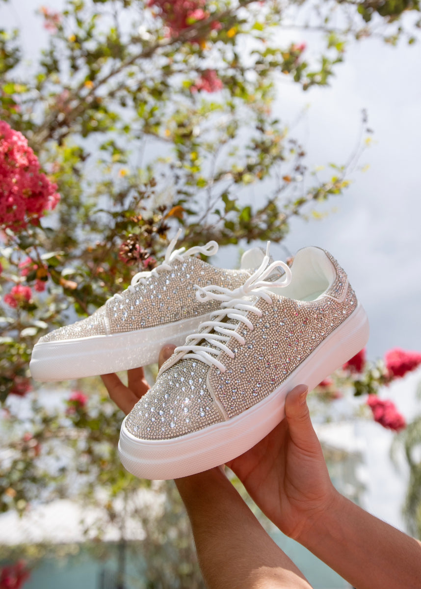 Gold bling fashion sneakers