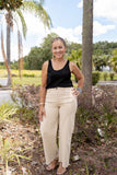 KOOLER IN KHAKI HIGH WAISTED PANT