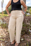 KOOLER IN KHAKI HIGH WAISTED PANT