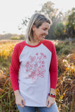 BERRY ON A VINE RAGLAN TEE