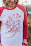 BERRY ON A VINE RAGLAN TEE