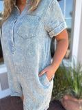 EASY ROUTE MINERAL WASHED ROMPER
