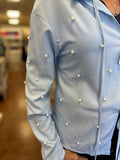 WHATEVER HAPPENS PEARL TIE BLOUSE