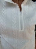 THE HALF ZIP BRAIDED SWEATSHIRT
