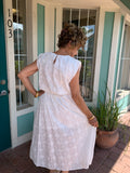 YACHT CLUB WORTHY EYELET MIDI SKIRT