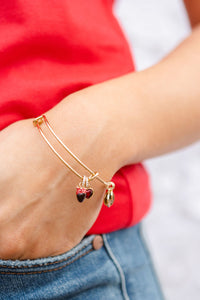 ALEX & ANI CHOCOLATE COVERED STRAWBERRY CHARM BRACELET