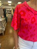 HER SWEET SIDE ROSE LEOPARD BLOUSE