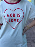 GOD IS LOVE RINGER TEE