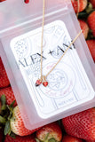 ALEX & ANI CHOCOLATE COVERED STRAWBERRY PENDANT