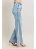 JUDY BLUE HW RETRO SKEWED INSEAM JEAN