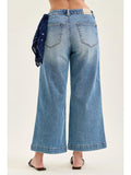 JUDY BLUE MID RISE WIDE LEG JEAN WITH BANDANA LOOP