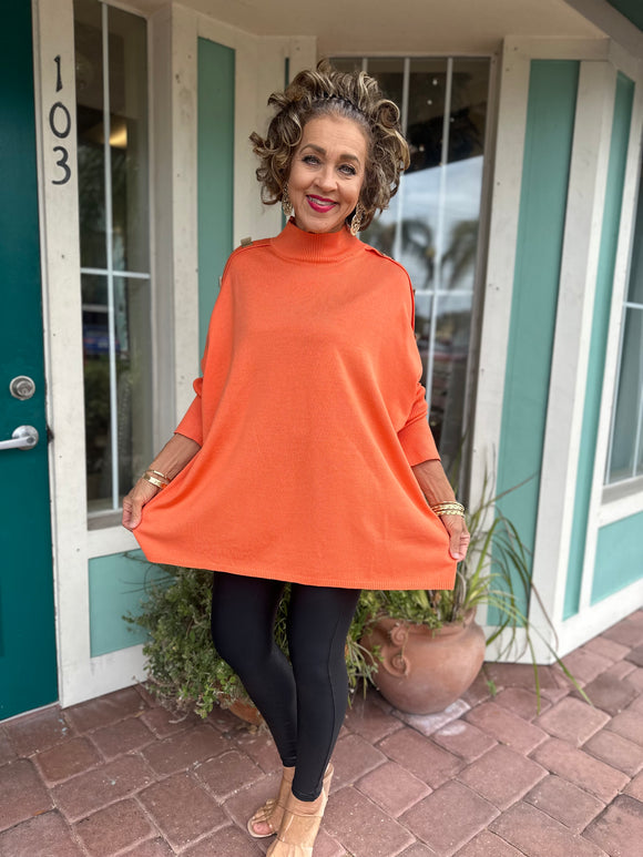 THE HAZEL BUTTON SLEEVE SWEATER