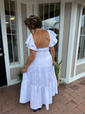 FEELING FREE FLUTTER SLEEVE MAXI DRESS