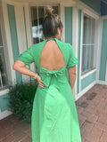 A SWEET SURPRISE TIE BACK MIDI DRESS