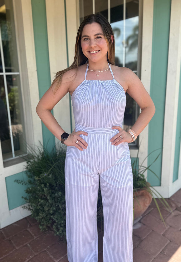 CHANGE OF SEASON STRIPED JUMPSUIT