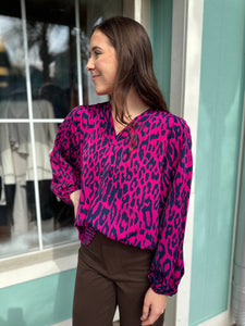 FAVORITE THINGS ANIMAL PRINT BLOUSE