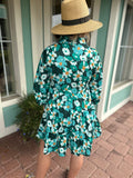 GLIMPSE OF FUN FLORAL TIERED DRESS