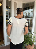 SO AMAZED RUFFLE TRIM TOP