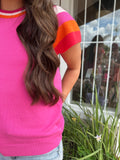 SURPRISING CHANCE COLOR BLOCK TOP