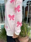 BE THE ONE PINK BOW DETAILED SWEATER