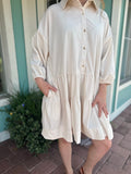 TALK ABOUT IT PUFF SLEEVE DRESS