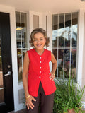 LIGHTS CAMERA ACTION BUTTON DOWN VEST