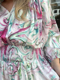 STAY IN LOVE SWIRL PRINT DRESS