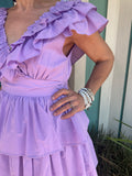 LOVELY IN LILAC MIDI DRESS