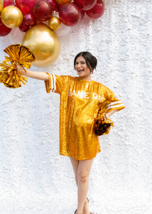 GOLDEN STAR SEQUIN DRESS