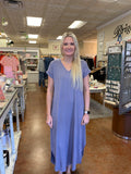 HIGH PROFILE V-NECK MAXI DRESS