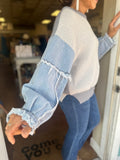 ON THE BLOCK MULTI TEXTURED SWEATER TOP