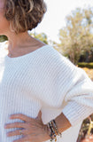 RIDE THE WAVES ASYMMETRICAL SWEATER