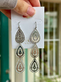 THE TRIPLE LINK DANGLE EARRING